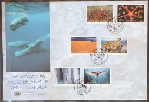 UNO New York 94 gestempelt als Trio-FDC #GD390