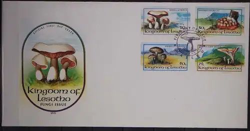 Lesotho 411-414 gestempelt als FDC / Pilze #GC119