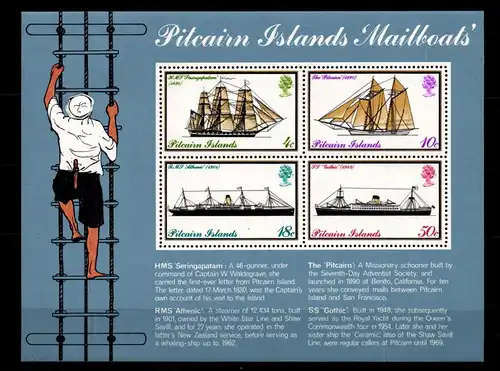 Pitcairn Block 2 mit 147-150 postfrisch Schifffahrt #FU651