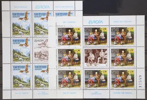 Jugoslawien 2712-2713 postfrisch als Kleinbogensatz, CEPT #GD588