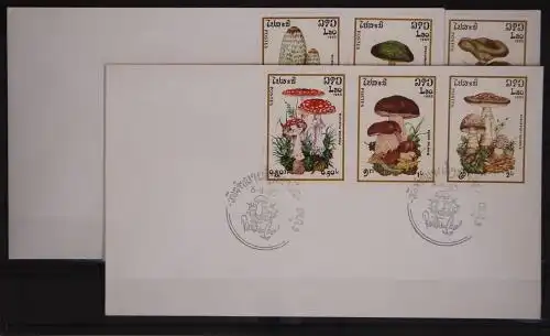 Laos 828-834 gestempelt als FDC / Pilze #GC132