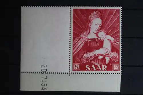 Saarland 351 Br postfrisch Eckrand mit Druckdatum ungefaltet #FZ058