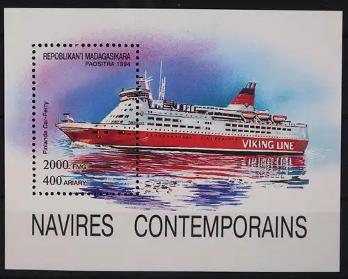 Madagaskar Block 264 mit 1759 postfrisch Schifffahrt #GA544