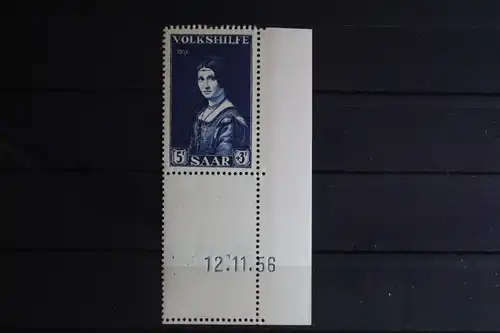 Saarland 376 Br postfrisch Eckrand mit Druckdatum ungefaltet #FZ184