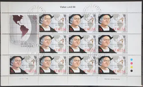 Malta 885-886 gestempelt als Kleinbogensatz, CEPT #GD568