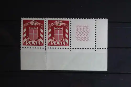 Saarland Dienstmarken 33 L postfrisch Eckrand mit Leerfeld #FZ215