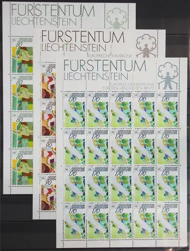 Liechtenstein 939-941 postfrisch als Kleinbogensatz, CEPT #GD579