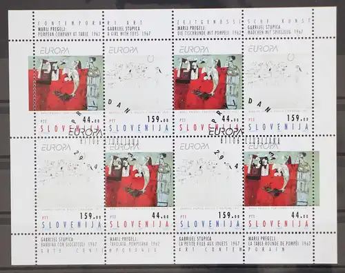 Slowenien 48-49 gestempelt als Kleinbogen, CEPT #GD599