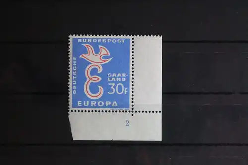 Saarland 440 postfrisch als Eckrand und mit Formnummer ungefaltet #FZ284