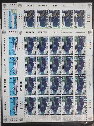 GB Jersey 435-438 postfrisch als Kleinbogensatz, CEPT #GD577