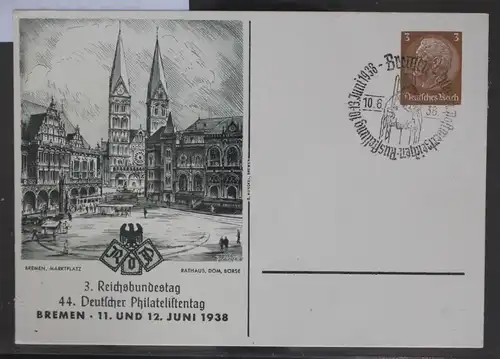 Deutsches Reich PP122/C87 als Ganzsache Bremen #BC666