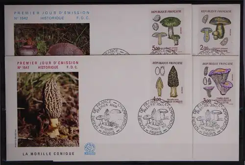 Frankreich 2622-2625 gestempelt als FDC / Pilze #GC084