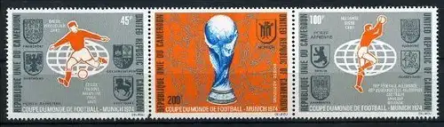 Kamerun Dreierstreifen 774-776 postfrisch Fußball #GB619