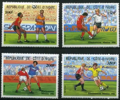 Elfenbeinküste 867 A-870 A postfrisch Fußball #GB625