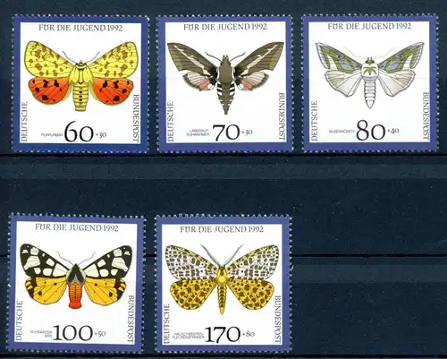 Bund 1602-1606 postfrisch Schmetterlinge #GB735