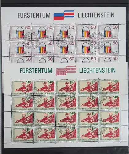 Liechtenstein 945-946 gestempelt als Kleinbogensatz, CEPT #GD544