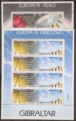 Gibraltar 710-713 postfrisch als Kleinbogensatz, CEPT #GD583