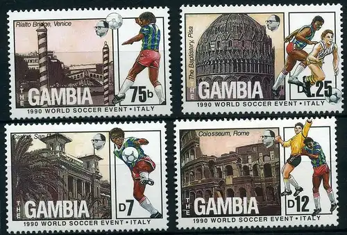 Gambia 898-901 postfrisch Fußball Weltmeisterschaft 1990 ** #GB650