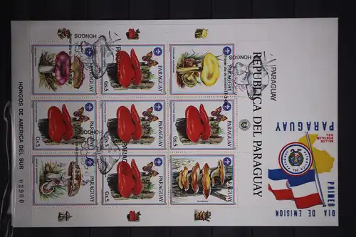 Bogen Paraguay 3956 gestempelt als FDC/ Pilze #GC044