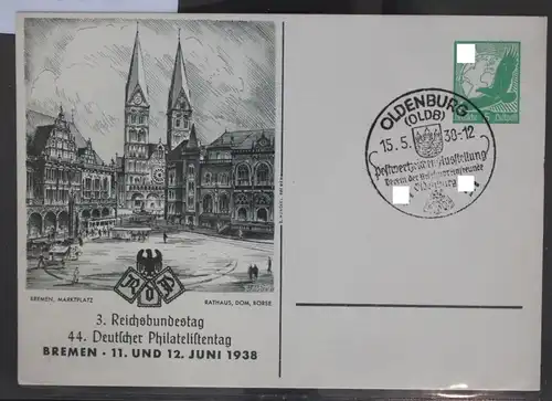 Deutsches Reich PP142/C38 als Ganzsache Bremen #BC665