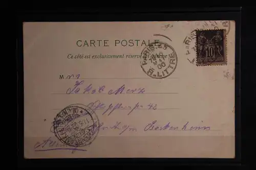 Frankreich 72I auf Postkarte Weltausstellung Expo 1900 #FZ471