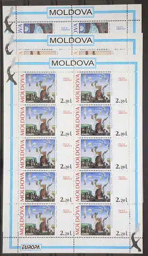 Moldawien 164-166 postfrisch als Kleinbogensatz, CEPT #GD591