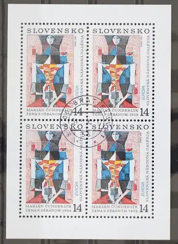 Slowakei 174 gestempelt als Kleinbogen, CEPT #GD601