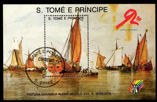 Sao Tome e Principe Block 202 mit 1135 postfrisch Schifffahrt #GA587
