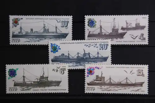 Sowjetunion 5287-5291 postfrisch Schifffahrt #FU759