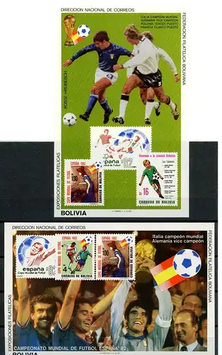 Bolivien Block 128-129 postfrisch Fußball #GB715