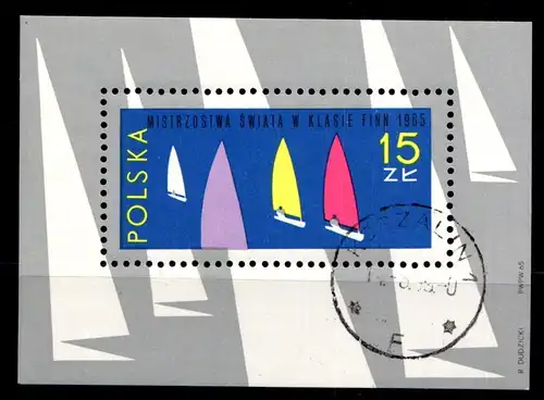Polen Block 36 mit 1595 gestempelt Schifffahrt #GA609