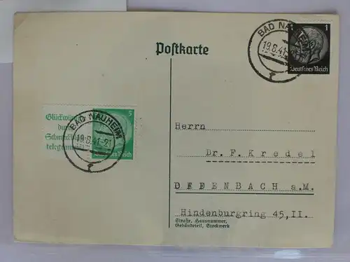Deutsches Reich W88 u.a. auf Brief als Mischfrankatur portogerecht #BC771