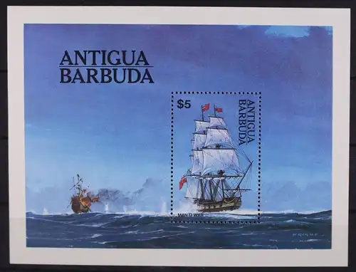 Antigua + Barbuda Block 75 mit 760 postfrisch Schifffahrt #GA532