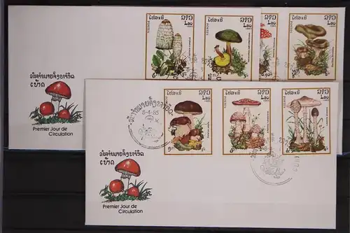 Laos 828-834 gestempelt als FDC / Pilze #GC136