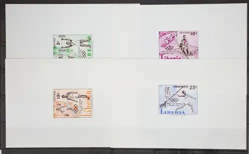 Liberia 552B-555B postfrisch als Epreuve de Luxe #GD402