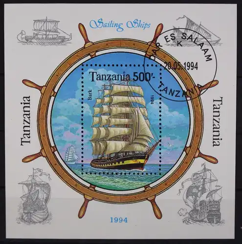 Tansania Block 244 mit 1746 gestempelt Schifffahrt #GA546