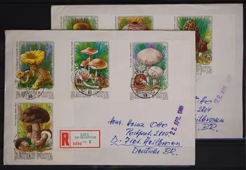 Ungarn 3708-3714 B gestempelt FDC / Pilze #GC206