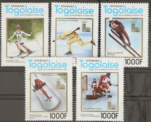 Togo 1508-1512 A postfrisch Olympia 1980 Lake Placid #GD520
