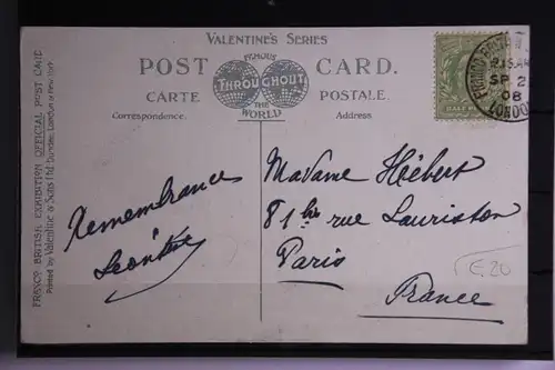 Großbritannien Postkarte Weltausstellung 1908 Expo London #GF526