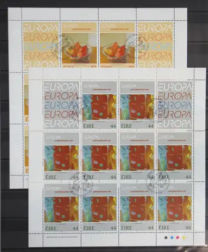Irland 825-826 gestempelt als Kleinbogensatz, CEPT #GD595