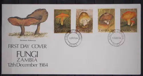 Sambia 325-328 gestempelt als FDC / Pilze #GC196