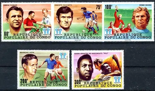 Kongo 614-618 postfrisch Fußball #GB676