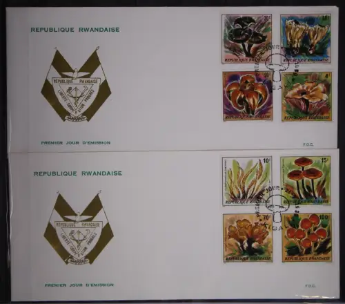 Ruanda 1051-1058 postfrisch als FDC / Pilze #GC281