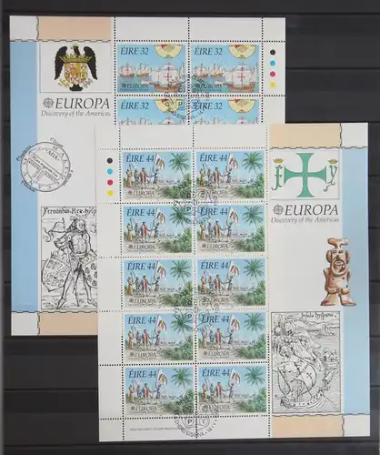 Irland 792-793 gestempelt als Kleinbogensatz, CEPT #GD567