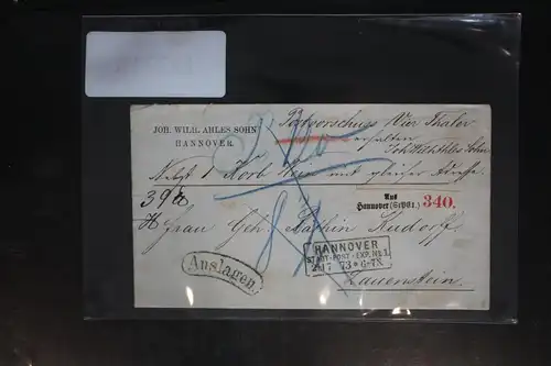 Hannover auf Brief Auslagen Brief #BC718