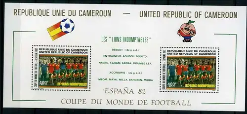 Kamerun Block 20 postfrisch Fußball #GI546