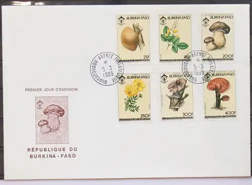 Burkina Faso 976-981 gestempelt als FDC / Pilze #GC403