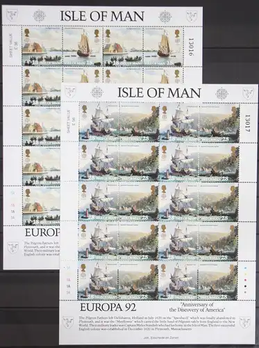 GB Isle of Man 503-506 postfrisch als Kleinbogensatz, Schiffe #GD812
