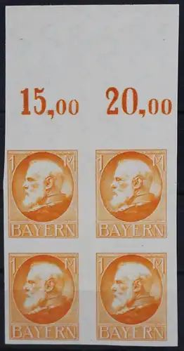 Bayern 175 B I postfrisch als 4er Einheit mit Oberrand #GE866