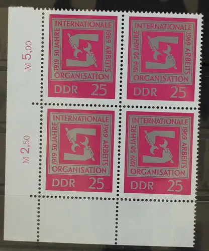 DDR 1518 postfrisch als Zweierblock mit Eckrand #GF374